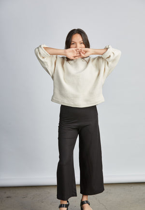 THE PIECED HEAVY WEIGHT T SWEATER