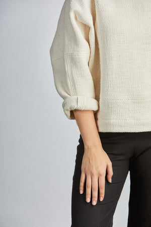 THE PIECED HEAVY WEIGHT T SWEATER