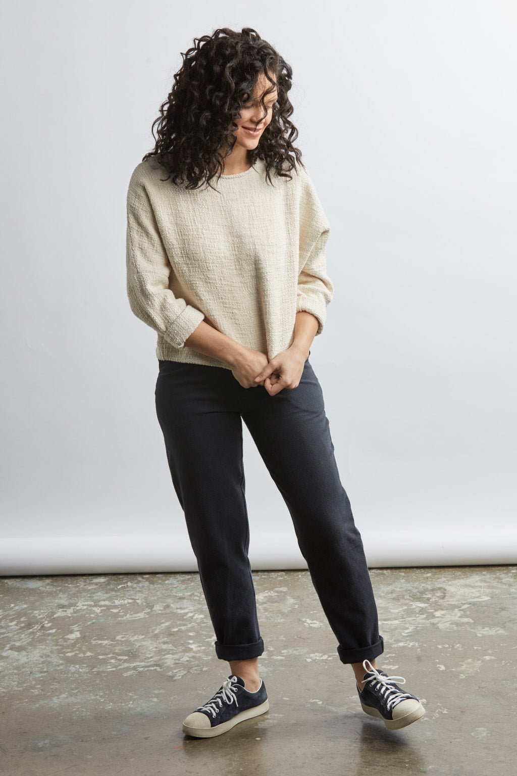 THE PIECED CONFETTI T SWEATER