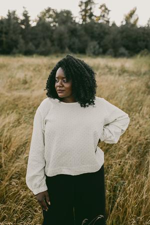THE COTTON + LINEN POOF TOP