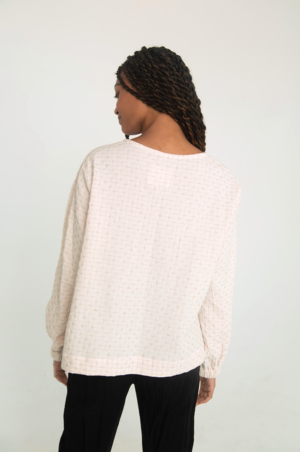 THE COTTON + LINEN POOF TOP